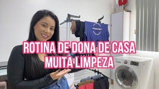 ROTINA DE DONA DE CASA | MUITA ROUPA PARA LAVAR E SECAR