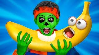 Zombie-Zombie Loves Banana-nana | ZAZA Boom Kids Song