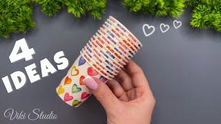 4 Easy Gift Wrap Ideas Using Paper Cups | Creative DIY Packaging!