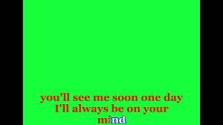 Green screen. English song Loving you. lyrics by oem ramorn