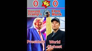Donald trump's vs Elon musk Big Comparison! #elonmusk #donladtrump #usa #america #shorts #trending