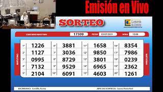 Sorteo de Quiniela MATUTINO N°17309- 03/07/2021