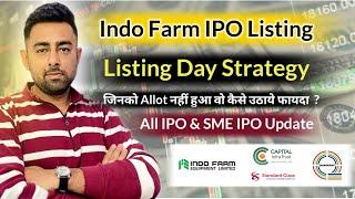 Indo Farm IPO Listing Day Strategy | Standard Glass IPO | SME IPO | Jayesh Khatri