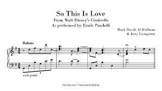 So This Is Love (The Cinderella Waltz) - Emile Pandolfi - Sheet music transcription