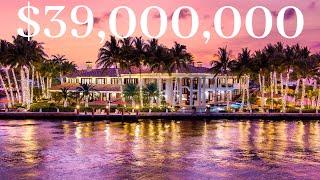 Inside a $39,000,000 Waterfront Estate in Fort Lauderdale Florida | Mega Mansion Tour