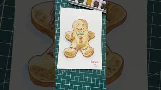 December 20th: Drawing a gingerbread man #drawing #christmas #art