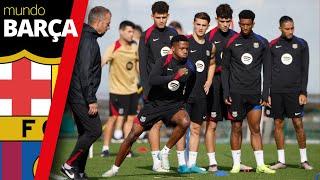 ANSU FATI protagonista del entrenamiento del BARÇA a días de recibir al ESPANYOL | FC BARCELONA