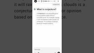 What is conjecture?