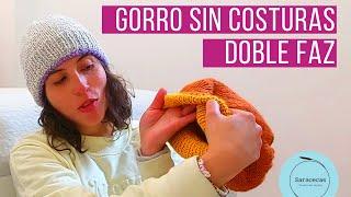 Como tejer un gorro en agujas circulares para principiantes REVERSIBLE