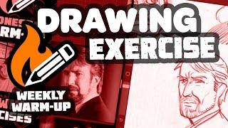 Drawing Die-Hard Character Likenesses | The Wednesday Warm-Up