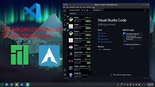 Visual studio code Installation Methods on Arch and Manjaro Linux Users.