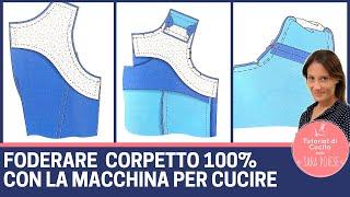 Foderare corpetto 100% con la macchina per cucire | in sartoria con Sara Poiese