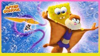 7 Minutes of Sandy Saving the Day ‍️ Saving Bikini Bottom: The Sandy Cheeks Movie | Netflix