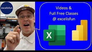 Introduction to the excelisfun Channel @ YouTube: Excel & Power BI Videos & Free Classes_