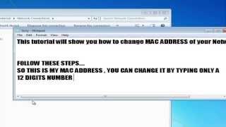 How to change MAC ADDRESS on windows 7