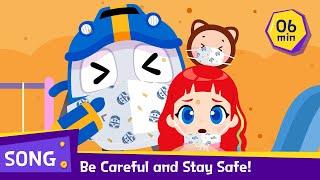 Be careful and Stay Safe! | Special 6 mins | Fine dust, stop the cold 123 | Robot trains Kids song