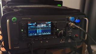 30 Meter HF Band, One Of My Favorite For Digital Modes, QRP Hotel Balcony, MFJ-1898 Vertical