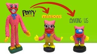 Kissy Missy, Kissy Minion and Kissy Missy in Among Us ► Poppy Playtime | EASY Clay Tutorial