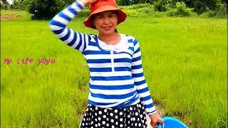 Fishing!!! Best Hand Catching A Lot Of Fish Under Grass At Field 