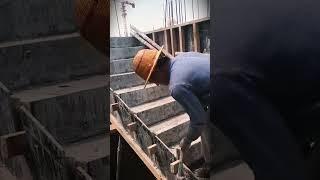 the process of removing the stair molding with simple tools #shorts
