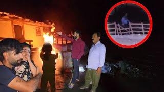 The farm rooms were set on fire by the single mother's husband.
