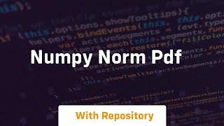 numpy norm pdf