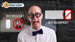 How to Use Blender With No Mouse or Numpad | Quick Tips