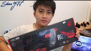 Unboxing Setup Bloody B3370R A4TECH Gaming Keyboard