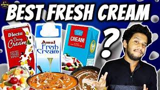 AMUL FRESH CREAM Vs Other FRESH CREAM Brands In INDIA | Best Fresh Cream Review | The Food Logic