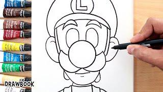 How to Draw and Paint LUIGI using Acrylic Paint  (Super Mario Bros collection)