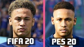 FIFA 20 vs PES 2020 | Paris Saint Germain Players Faces Comparison