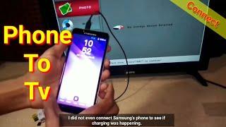 How To Connect 4G Smartphone To TV using USB Data Cable (charging wire)