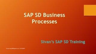 SAP SD Business Processes ECC/S4HANA |  Sivan's SAP SD Training