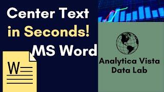 How to Center Text in a Word Table (Quick & Easy Tutorial)