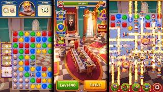 Royal Match Dinning Room Level 22-40 Tasks Completed Gameplay iOS Android