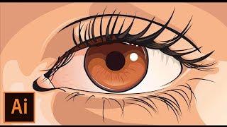 How to Draw Vector EYE | Adobe Illustrator Tutorial