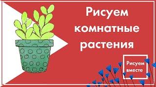 Рисуем вместе! Оксана Allwrite рисует для стоков комнатные растения в скетчбуке