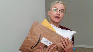 ASMR | Opening Amazon Packages PT 2 w/ Cosplay Try-On, Soft Rambling, Package Crinkling, & Tapping