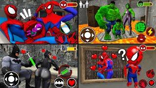 Playing as ALL SUPERHEROES Families SPIDERMAN, HULK, IRONMAN & BATMAN VS Granny