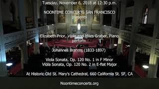Elizabeth Prior, Viola / Miles Graber, Piano perform  Johannes Brahms