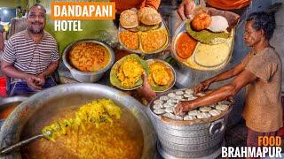 No.1 Breakfast Place in BRAHMAPUR | Onion Curry is Special | Rava Dosa & Puri Upma | Street Food