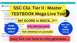 SSC CGL Tier II: (Master) TESTBOOK Mega Live Test /CGL MAINS 2024 MOCK #cglmains2024 #ssccgl