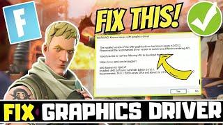 Fix Fortnite “The installed version of the AMD graphics driver has known issues in D3D12” Error