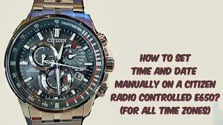 [Easy Instructions] How to set Time and Date Citizen AT Radio Controlled E650 (for all time zones)