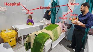 Ramin's concern about Narges' test results at the hospital.