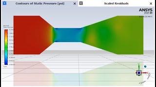 Ansys Fluent 3D basic | fluid flow through a venturi