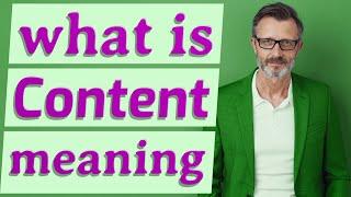 Content | Meaning of content