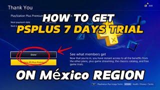 HOW TO GET PSPLUS 7 DAYS Free TRIAL ON PS4 / PS5 2024