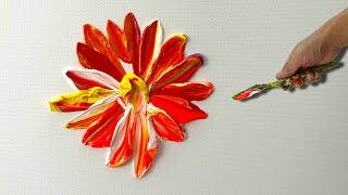 Beautiful Daisy Acrylic Painting | Step-by-Step Floral Art Tutorial #115