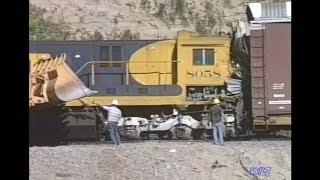 ATSF wreck at Esperanza (Yorba Linda, CA) 1989